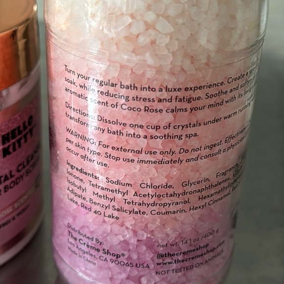 The Creme Shop X HELLO KITTY Sugar Body Scrub and Bath Crystals NWOT - Picture 7 of 11